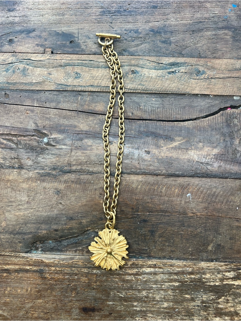 BellanBlue Gold Flower Medallion Necklace